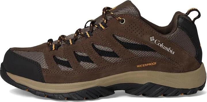 Columbia Crestwood Waterproof Men's Shoes Mud/Squash 1 : 11 D - Medium, Suede/Textile - Image 6