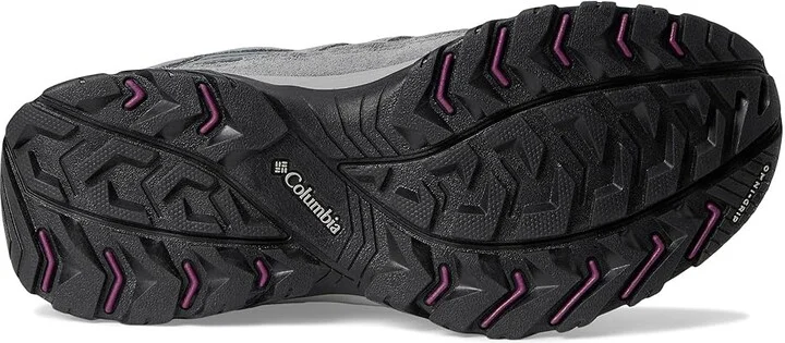 Columbia Crestwood Waterproof Women's Shoes Graphite/Wild Iris 1 : 10.5 D - Wide, Suede/Textile - Image 3