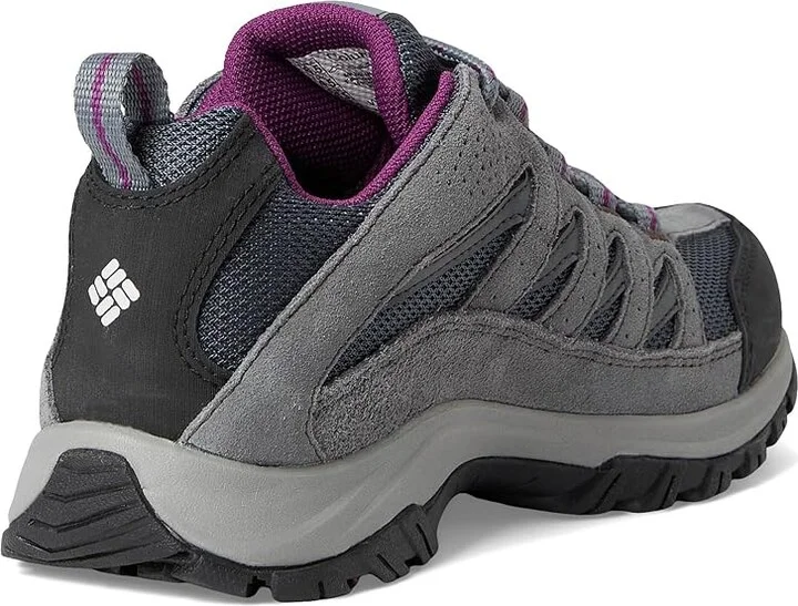 Columbia Crestwood Waterproof Women's Shoes Graphite/Wild Iris 1 : 10.5 D - Wide, Suede/Textile - Image 4