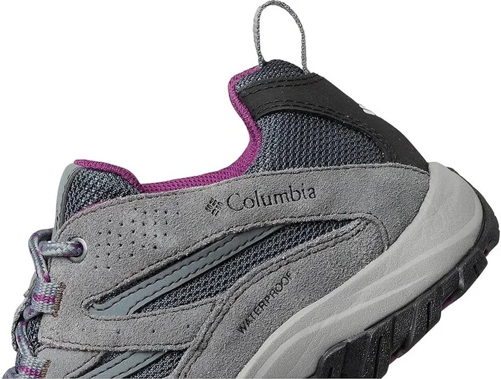 Columbia Crestwood Waterproof Women's Shoes Graphite/Wild Iris 1 : 10.5 D - Wide, Suede/Textile - Image 7