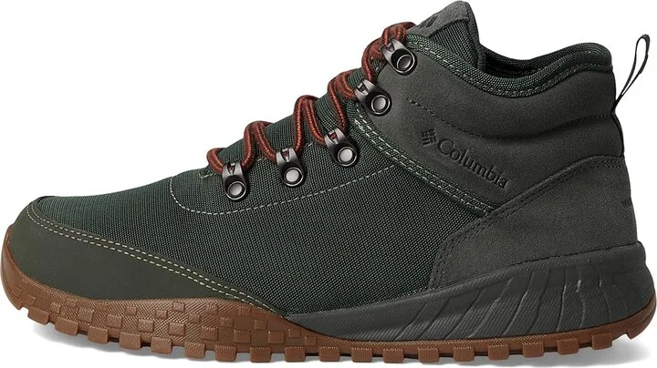Columbia Fairbanks Mid Men's Climbing Shoes Gravel/Dark Moss : 8.5 D - Medium, Suede/Textile - Image 6