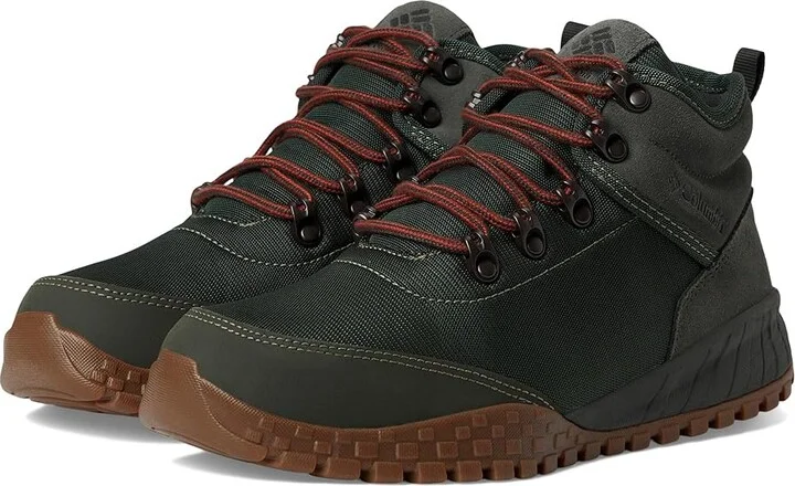 Columbia Fairbanks Mid Men's Climbing Shoes Gravel/Dark Moss : 8.5 D - Medium, Suede/Textile