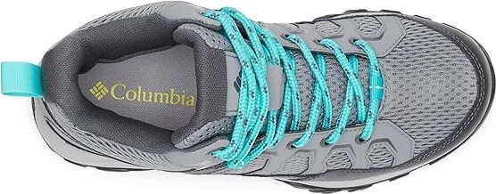 Columbia Granite Trail Mid Waterproof Women's Climbing Shoes Titanium Grey Steel/Bright Aqua : 5.5 B - Medium, Leather - Image 2