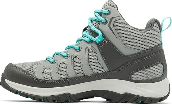 Columbia Granite Trail Mid Waterproof Women's Climbing Shoes Titanium Grey Steel/Bright Aqua : 5.5 B - Medium, Leather - Image 6