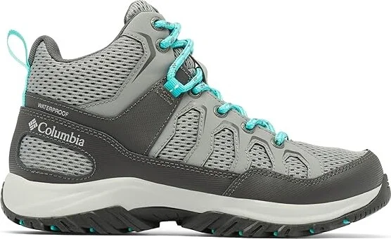 Columbia Granite Trail Mid Waterproof Women's Climbing Shoes Titanium Grey Steel/Bright Aqua : 5.5 B - Medium, Leather - Image 7
