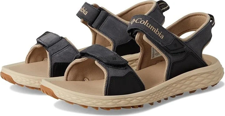 Columbia Konos Hiker 2-Strap Men's Sandals Shark/Ancient Fossil : 10 D - Medium, Leather/Suede