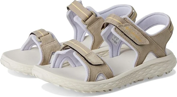 Columbia Konos Hiker 2-Strap Women's Sandals Canvas Tan/Snowdrift : 8 B - Medium, Faux Leather/Suede/Synthetic