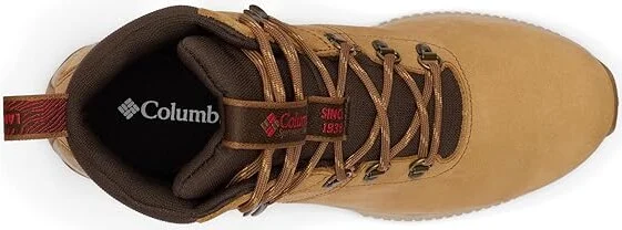 Columbia Landroamer Explorer Waterproof Nubuck Men's Shoes Curry/Poppy Red : 10 D - Medium, Leather/Rubber - Image 2