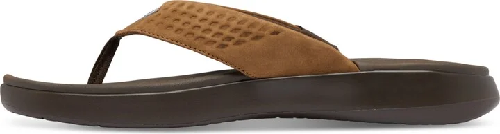 Columbia Men's Boatside Leather Lightweight Flip Flop Sandals - Tundra, Light Brown - Image 6