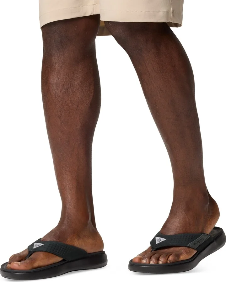 Columbia Men's Boatside Leather Lightweight Flip Flop Sandals - Tundra, Light Brown - Image 7