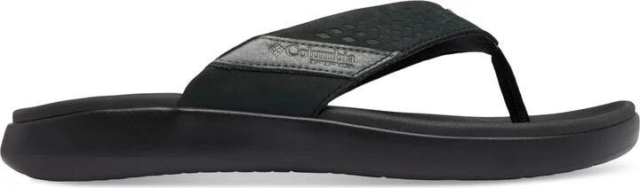 Columbia Men's Boatside Leather Lightweight Flip Flop Sandals - Tundra, Light Brown - Image 9