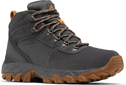 Columbia Newton Ridge Plus II Suede Waterproof Men's Climbing Shoes Dark Grey/Gold Amber : 8 D - Medium, Leather/Suede