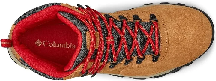 Columbia Newton Ridge Plus II Suede Waterproof Men's Climbing Shoes Elk/Mountain Red : 7.5 E - Wide, Leather/Suede - Image 2