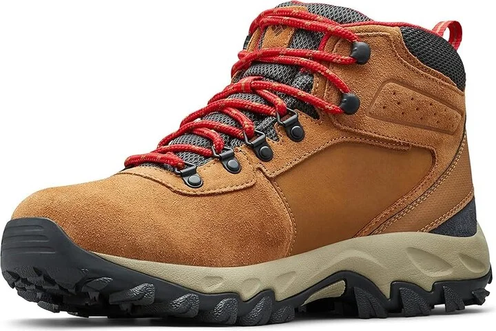 Columbia Newton Ridge Plus II Suede Waterproof Men's Climbing Shoes Elk/Mountain Red : 7.5 E - Wide, Leather/Suede - Image 5