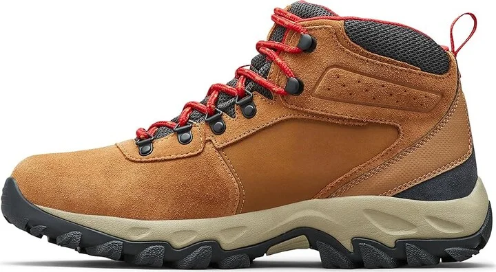 Columbia Newton Ridge Plus II Suede Waterproof Men's Climbing Shoes Elk/Mountain Red : 7.5 E - Wide, Leather/Suede - Image 6