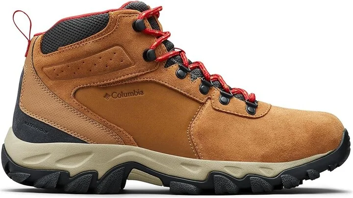 Columbia Newton Ridge Plus II Suede Waterproof Men's Climbing Shoes Elk/Mountain Red : 7.5 E - Wide, Leather/Suede - Image 7