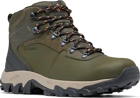 Columbia Newton Ridge Plus II Waterproof Men's Waterproof Boots Deep Olive/Desert Sun : 13 D - Medium, Leather/Suede/Synthetic