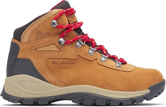 Columbia Newton Ridge Plus Waterproof Amped Women's Shoes Elk/Mountain Red 1 : 10 D - Wide, Leather/Rubber/Suede - Image 7