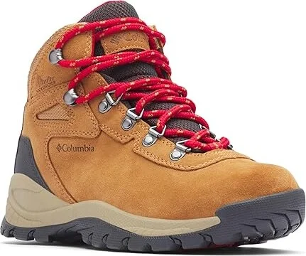 Columbia Newton Ridge Plus Waterproof Amped Women's Shoes Elk/Mountain Red 1 : 10 D - Wide, Leather/Rubber/Suede