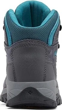 Columbia Newton Ridge Plus Waterproof Amped Women's Shoes Shark/River Blue 1 : 10.5 B - Medium, Leather/Rubber/Suede - Image 4