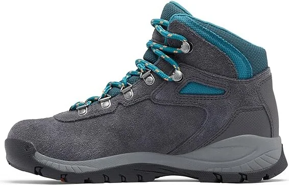 Columbia Newton Ridge Plus Waterproof Amped Women's Shoes Shark/River Blue 1 : 10.5 B - Medium, Leather/Rubber/Suede - Image 6