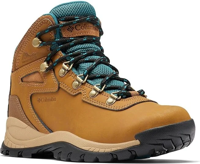 Columbia Newton Ridge Plus Women's Hiking Boots Elk/River Blue 1 : 10 D - Wide, Leather/Rubber