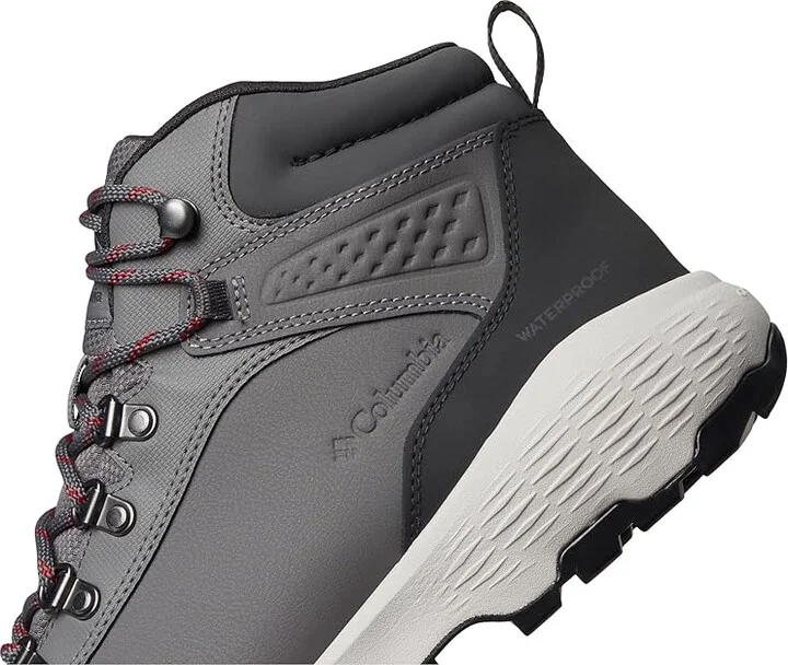 Columbia Newton Wander Leather Men's Climbing Shoes City Grey/Mountain Red : 7.5 D - Medium - Image 7