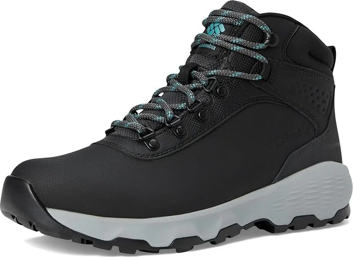 Columbia Newton Wander Leather Women's Climbing Shoes Black/Teal : 9.5 D - Wide, Canvas/Leather - Image 5