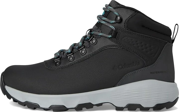 Columbia Newton Wander Leather Women's Climbing Shoes Black/Teal : 9.5 D - Wide, Canvas/Leather - Image 6