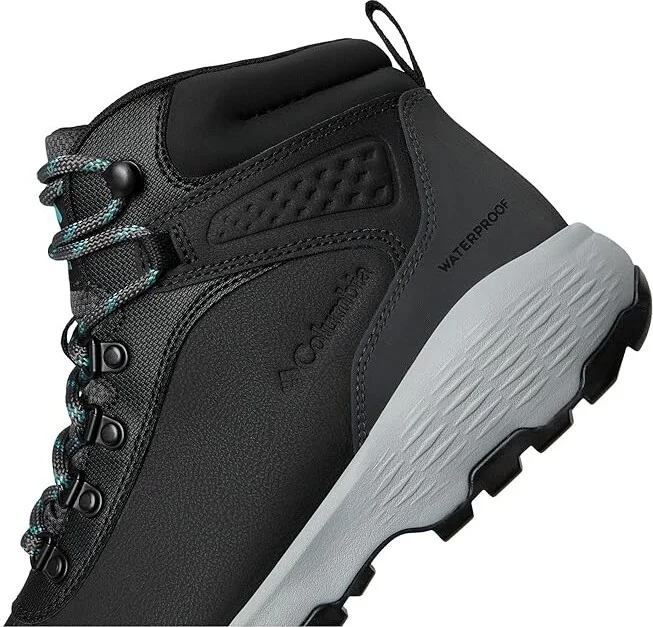 Columbia Newton Wander Leather Women's Climbing Shoes Black/Teal : 9.5 D - Wide, Canvas/Leather - Image 7