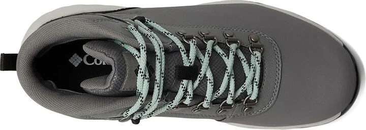 Columbia Newton Wander Leather Women's Climbing Shoes Quarry/Cool Green : 10 B - Medium, Canvas/Leather - Image 2