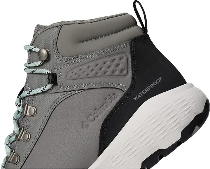 Columbia Newton Wander Leather Women's Climbing Shoes Quarry/Cool Green : 10 B - Medium, Canvas/Leather - Image 7