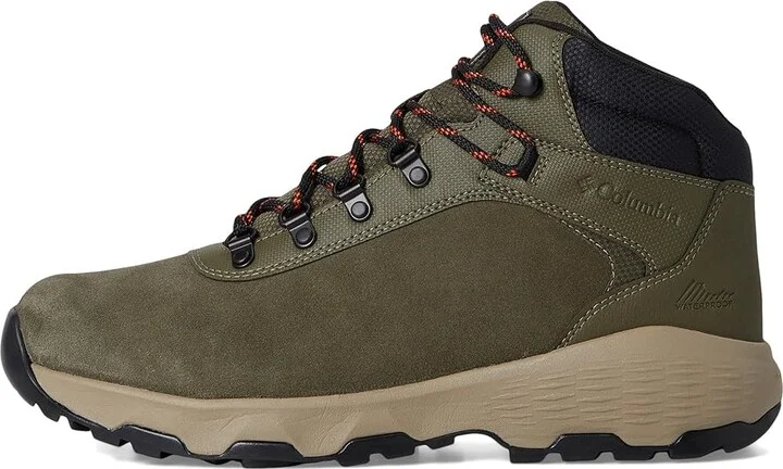 Columbia Newton Wander Men's Climbing Shoes Peatmoss/Tangy Orange : 14 D - Medium, Suede - Image 6