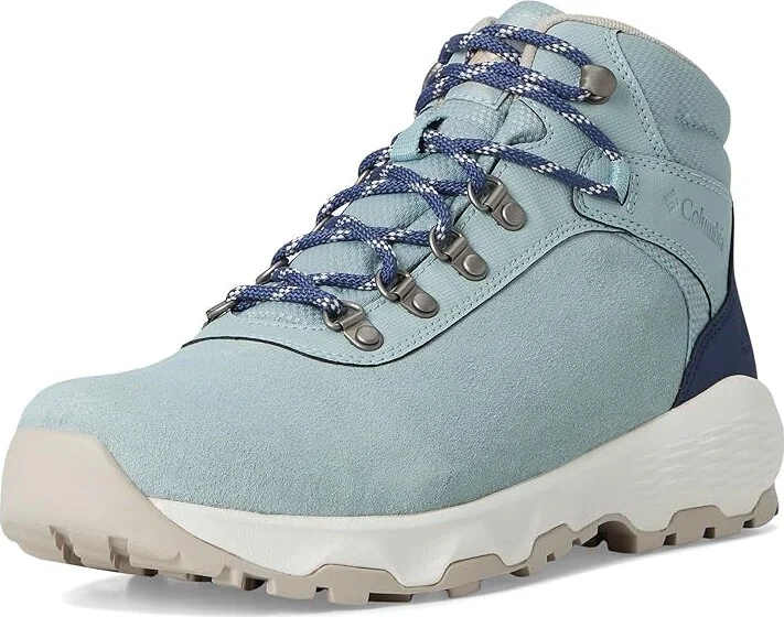 Columbia Newton Wander Women's Climbing Shoes Crushed Blue/White Peach : 10.5 D - Wide, Suede - Image 5