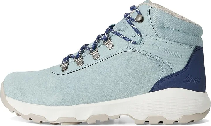 Columbia Newton Wander Women's Climbing Shoes Crushed Blue/White Peach : 10.5 D - Wide, Suede - Image 6
