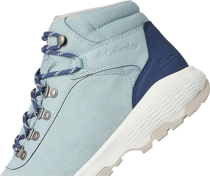 Columbia Newton Wander Women's Climbing Shoes Crushed Blue/White Peach : 10.5 D - Wide, Suede - Image 7