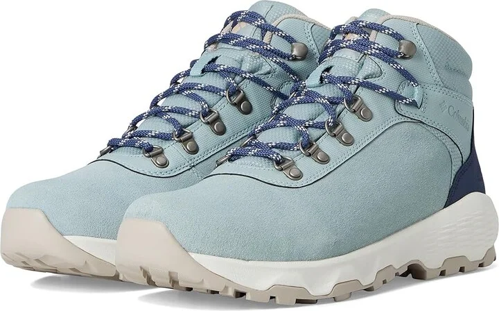 Columbia Newton Wander Women's Climbing Shoes Crushed Blue/White Peach : 10.5 D - Wide, Suede