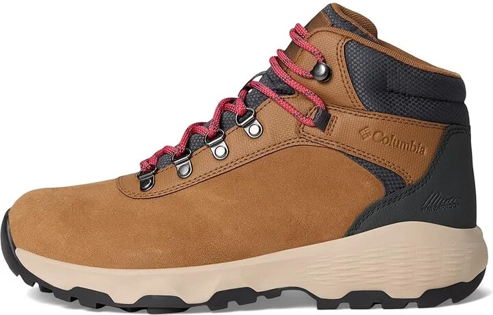 Columbia Newton Wander Women's Climbing Shoes Elk/Sunset Red : 6 D - Wide, Suede - Image 6