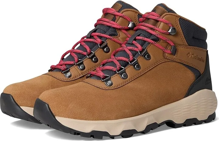 Columbia Newton Wander Women's Climbing Shoes Elk/Sunset Red : 6 D - Wide, Suede