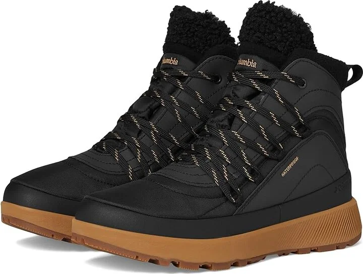 Columbia Red Hills Omni-Heat Women's Climbing Shoes Black/Sahara : 6 B - Medium, Leather/Rubber