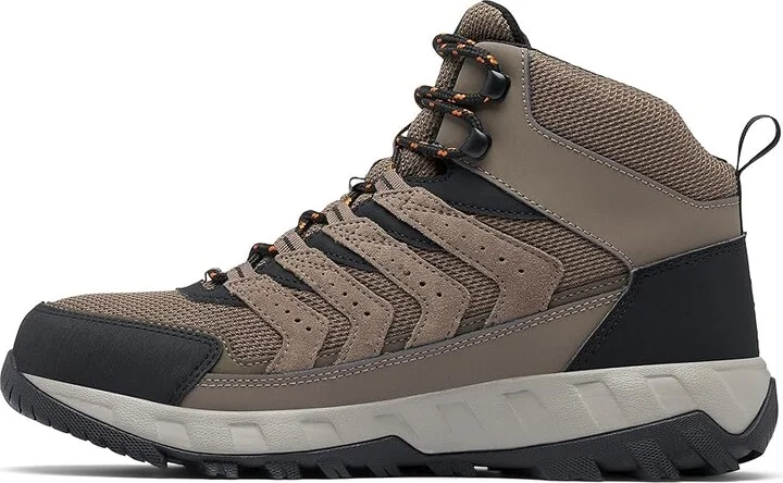 Columbia Strata Trail Mid Waterproof Men's Climbing Shoes Mud/Desert Sun : 14 D - Medium, Suede/Textile - Image 5