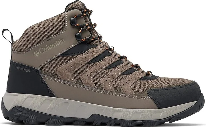 Columbia Strata Trail Mid Waterproof Men's Climbing Shoes Mud/Desert Sun : 14 D - Medium, Suede/Textile - Image 6