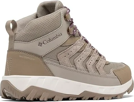 Columbia Strata Trail Mid Waterproof Women's Climbing Shoes Kettle/Blush Rose : 7.5 B - Medium, Leather/Suede - Image 4
