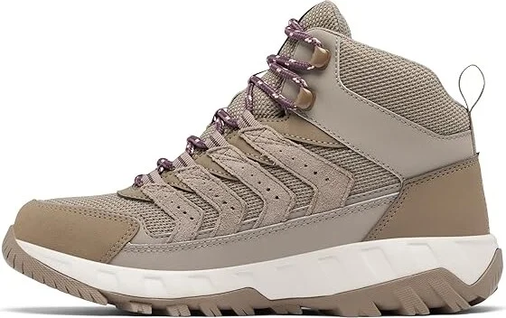 Columbia Strata Trail Mid Waterproof Women's Climbing Shoes Kettle/Blush Rose : 7.5 B - Medium, Leather/Suede - Image 6