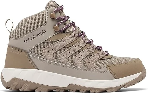 Columbia Strata Trail Mid Waterproof Women's Climbing Shoes Kettle/Blush Rose : 7.5 B - Medium, Leather/Suede - Image 7