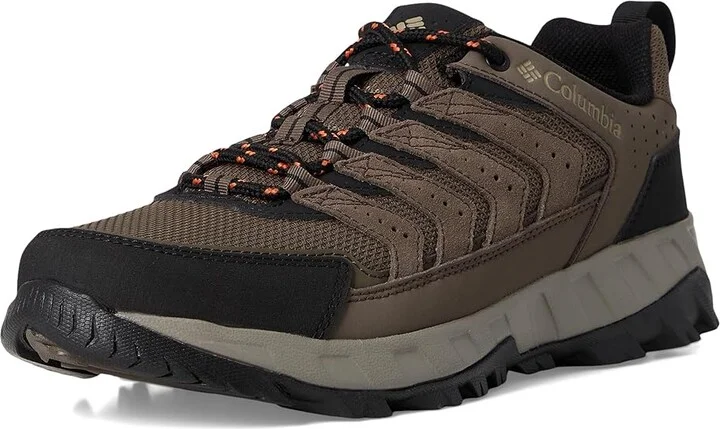 Columbia Strata Trailtm Low Men's Shoes Mud/Tangy Orange : 11 E - Wide, Leather - Image 5