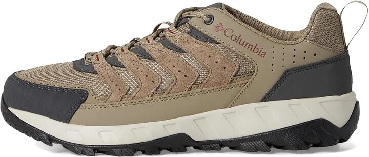 Columbia Strata Trailtm Low Men's Shoes Pebble/Spice : 9.5 E - Wide, Leather - Image 6
