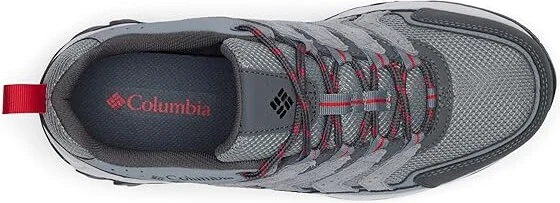 Columbia Strata Trailtm Low Men's Shoes TI Grey Steel/Mountain Red : 10 D - Medium, Leather - Image 2