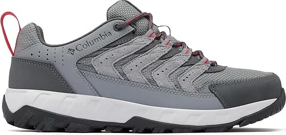 Columbia Strata Trailtm Low Men's Shoes TI Grey Steel/Mountain Red : 10 D - Medium, Leather - Image 7