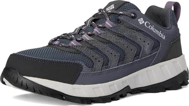 Columbia Strata Trailtm Low Women's Shoes Graphite/Vapor : 9.5 D - Wide, Leather/Rubber - Image 5